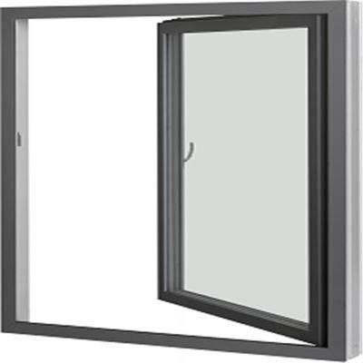 Aluminum Alloy Flat Frame Casement Windows Double Glass Swing Window, Open Design Aluminium Window