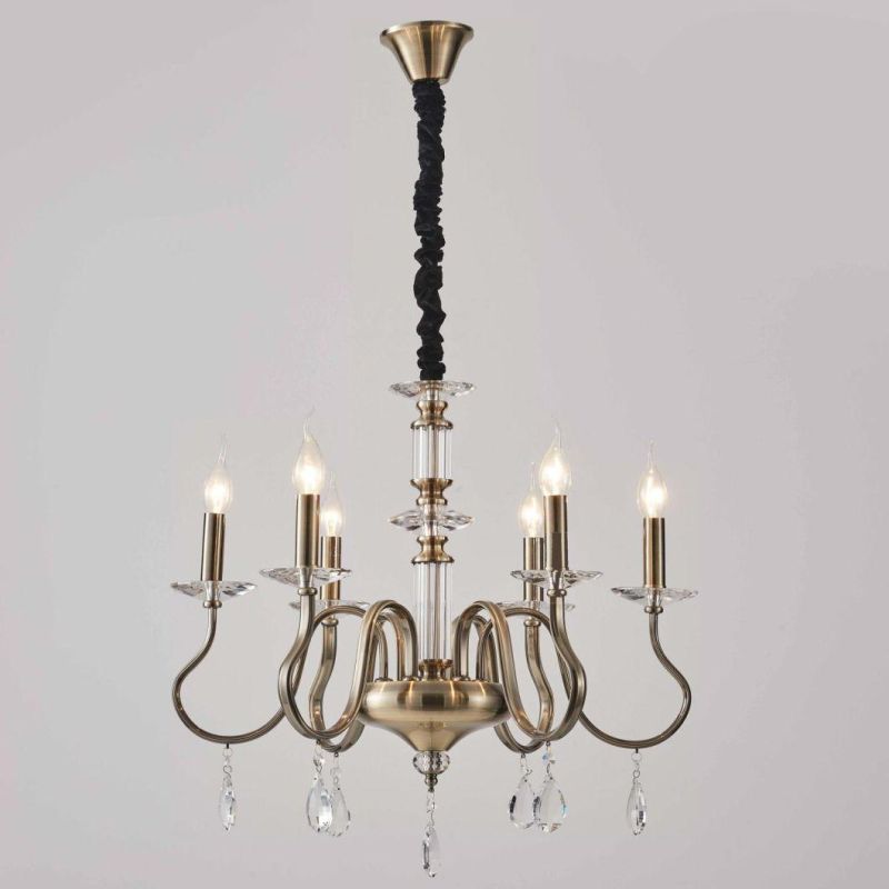 Traditioanl Large Luxury Home Lighting Furniture Decorate Indoor Living Room Custom Colour Crystal Bronze Candle Chandelier Factory Supply