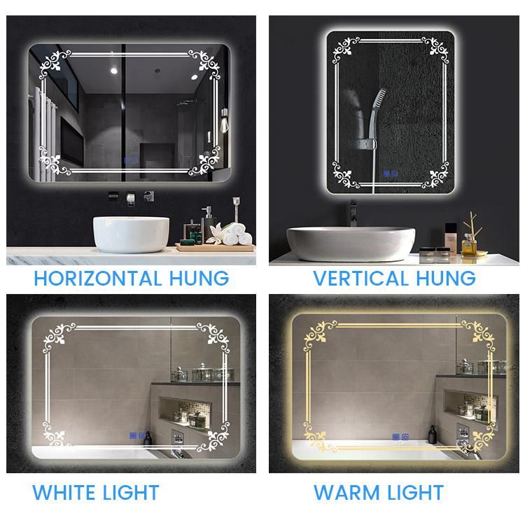 OEM Bathroom Vanity Cosmetic Frameless Make up Mirror Light LED