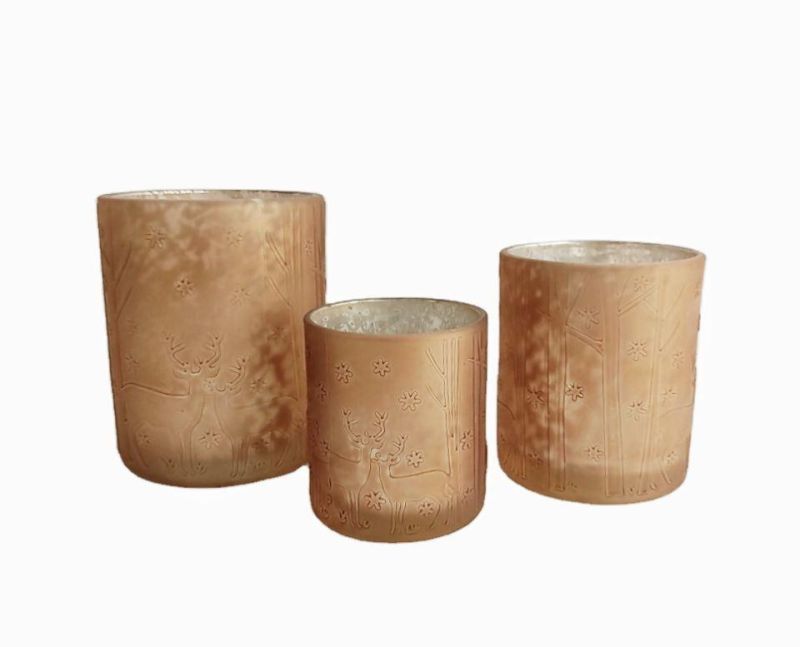 Wholesale Classical High Quality Rose Gold/Spotted Mercury Electroplated Glass Candle Holders for Decoration in Bulk, Glass Candle Stick Holder