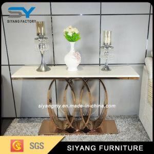 2016 Factory Supply Marble Stainless Steel Console Sofa Table