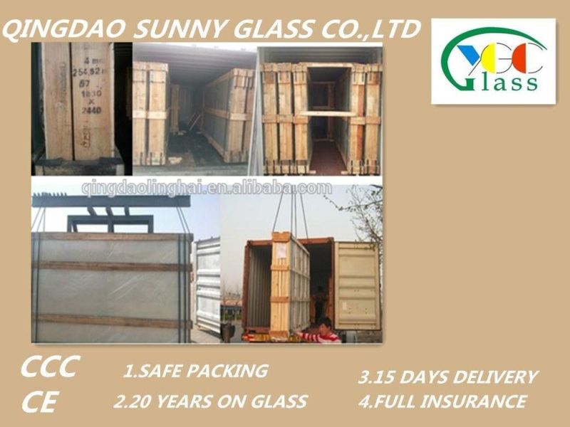 3mm, 4mm 5mm 6mm, 8mm Clear Float Glass with ISO9001