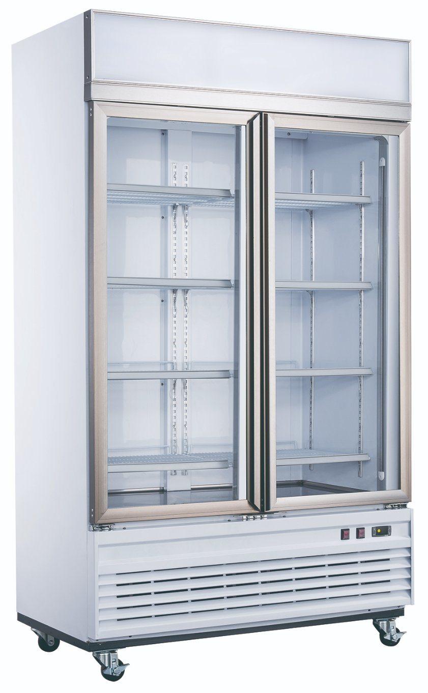 1000L Drink Showcase with Sliding Doors, White Color LG-1000S