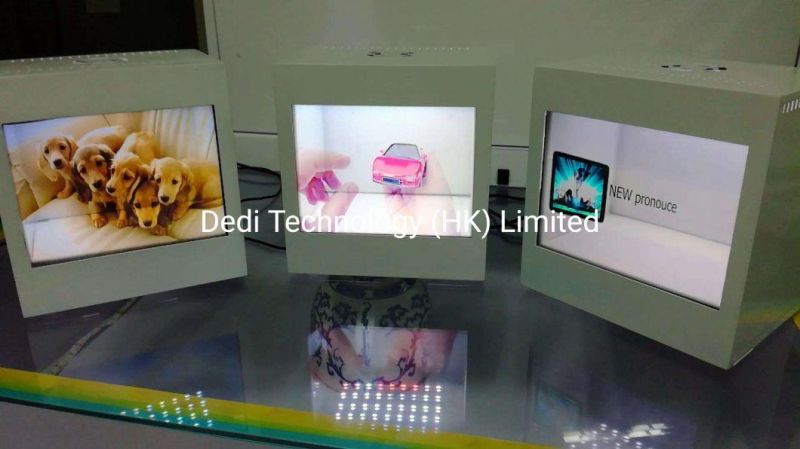 Dedi 21.5inch Capacitive Touch LCD Transparent Showcase for Advertising