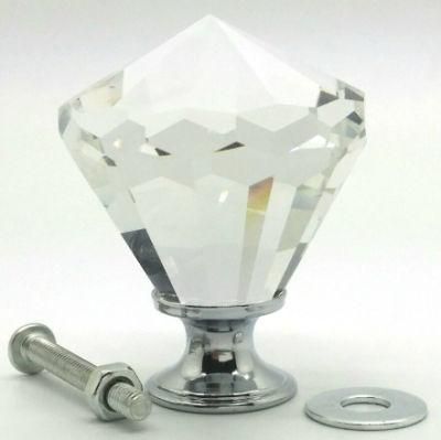 2016 New 30mm Clear Crystal Glass Knob for Home Decoration
