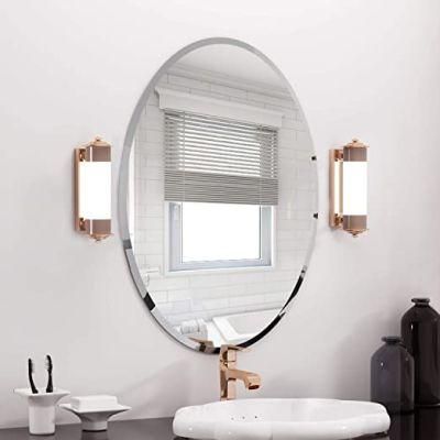 24&prime;&prime;x20&prime;&prime; Frameless Decorative Round Matte C Edge Finish Bathroom Oval Round Shape Mirror
