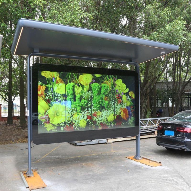 Metal Bus Shelter for Public Facilities (HS-BS-F026)