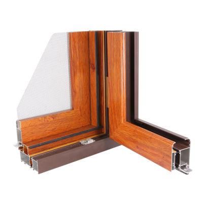 Extruded Wood Grain 6063 T5 Aluminium Window Door Profiles