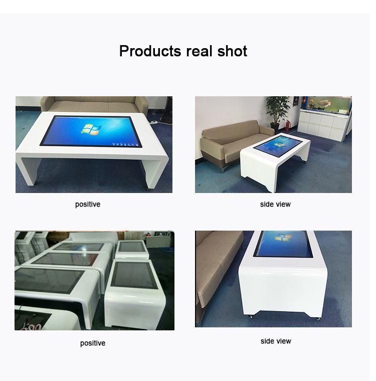 China Factory Directly Sell 43 Inch Tempered Glass LCD Touch Screen Interactive Coffee Table Game Table for Education/Advertising