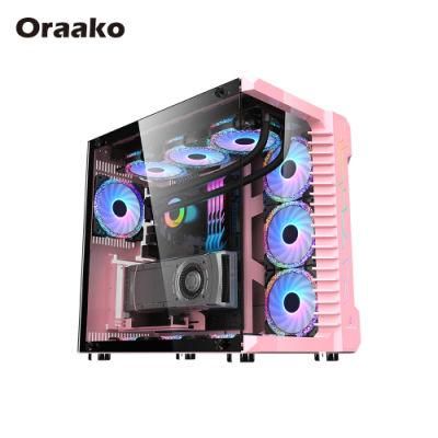 Factory Price Newest Tempered Glass PC Tower Cabinet CPU Micro ATX RGB Gaming Computer Case with CE RoHS Certificate
