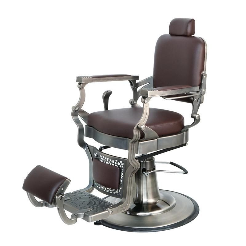 Hl-9259 Salon Barber Chair for Man or Woman with Stainless Steel Armrest and Aluminum Pedal