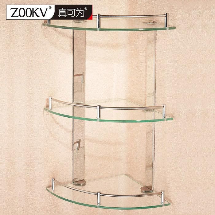 No Rust Storage Organizer for Dorm Kitchen and Bathroom Rack glass bathroom shelves