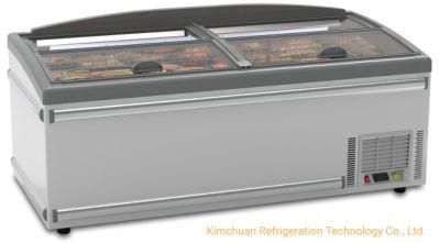 Side Case Top Glass Super Market Freezer Chest Freezer Fridge Cabinet Refrigeration Equipment