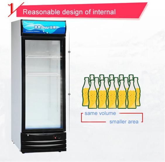 Static Cooling Food Beverage Cooler Showcase with One Single Door