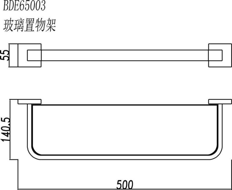 Bathroom Accessories Stainless Steel 304 Glass Shelf, Wall Mounted Bathroom Shelf