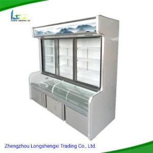 Commercial Horizontal Vegetable Glass Cabinet