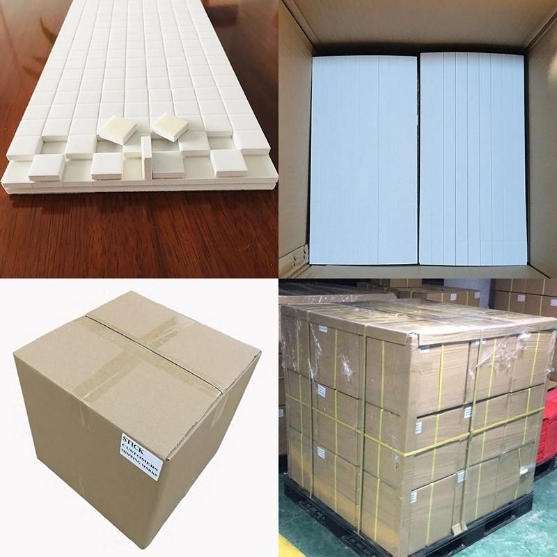 18*18*3 White Rubber +1mm Cling Foam of Glass Separator EVA Rubber Pads with Cling Foam on Sheets