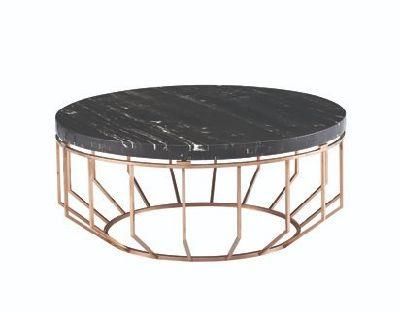 Luxury Coffee Tables Furniture with Stainless Steel 304 and Nature Marble Top