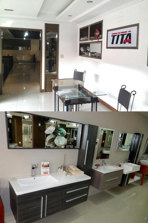 Tempered Glass MDF Bathroom Furniture TM8354