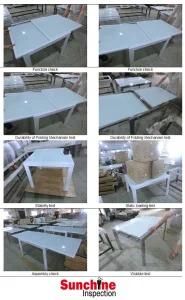 China Metal and Glass Furniture Quality Inspection Services / Comprehensive Inspection Report