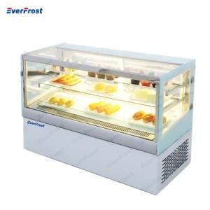 Cake Showcase Refrigerator Pastry Display Counter with Curved Glass
