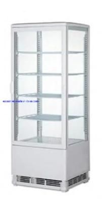 Fan Cooling Four-Sides Glass Door Upright Showcase
