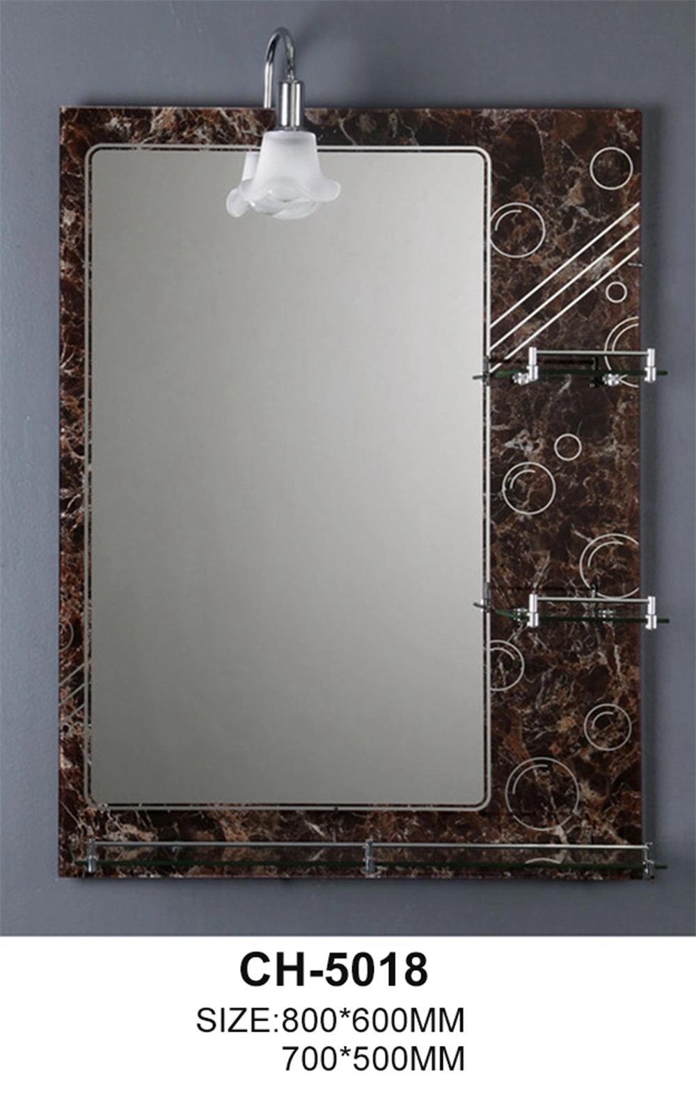 Single Silver Furniture Vanity Float Bathroom Glass Wall Mirror Espejo