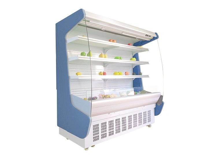 Customize Different Styles Multideck Open Refrigerator Showcase for Supermarket