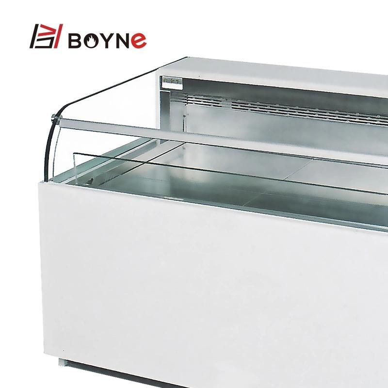 Commercial Bakery One Side Opened Single Layer Cake Display Chiller Showcase