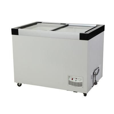 Factory Wholesale Price Large Capacity Chiller Cooling Showcase Glass Door Chest Freezer