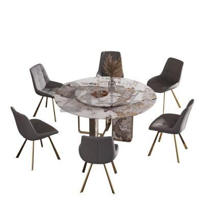 White Marble Modern Living Room Luxury Furniture Italian Design Dining Room Table Set