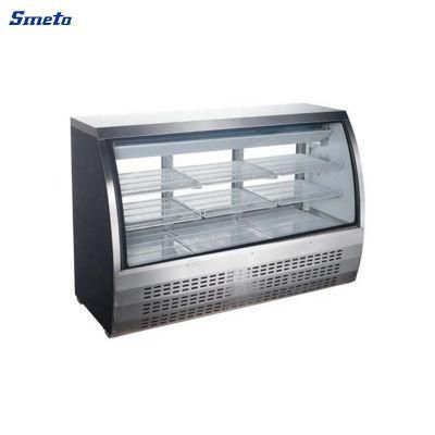 Supermarket Pizza Cake Refrigerator Glass Display Showcase Price