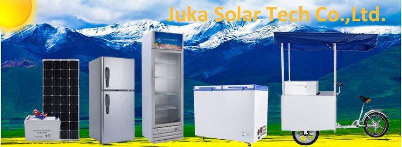 5.6 Cu. FT Chest Ice Cube Display Solar Blue White Glass Door 158L DC Freezer 158L DC Showcase