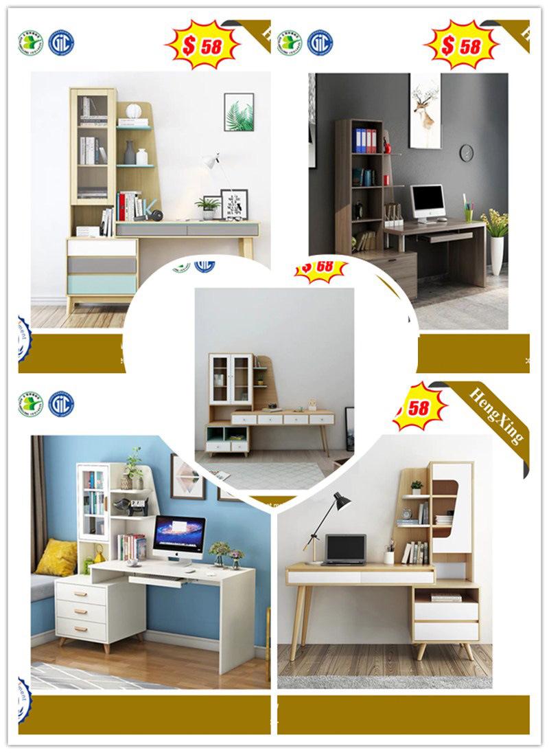 Modern Home Furniture Writing Working Table Computer Desk Tables with Storage Cabinet and Cabinet and Glass Door