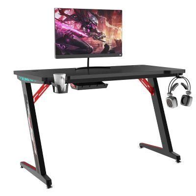 Factory Custom Computer RGB LED Gaming Desk and Gaming Table Top Modern PC Desk Design Home and Office Gaming Desk