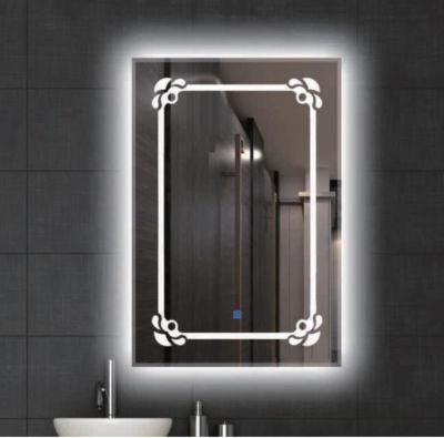 Silver Modern Rectangle Glass Single Customized LED Wholesale Home Decor Dressing Mirror