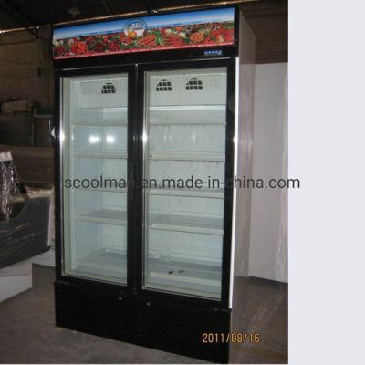 No-Frost Single Glass Door Vertical Equipment Drinks Showcase Refrigerator with CE Approved