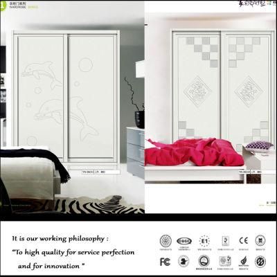 White Built-in Modern Closed PVC Sliding Door