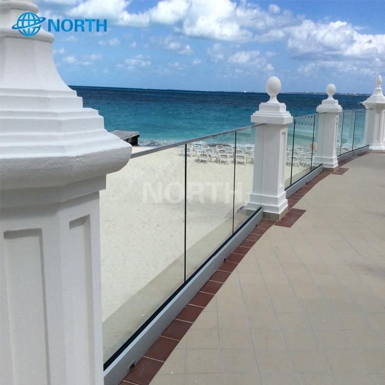 Clear Glass Railing Economic Design Glass Balustrade Frameless Glass Railing