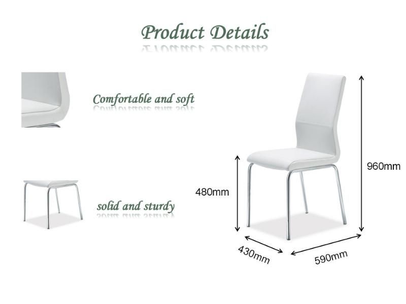 Wholesale Simple Style Home Furniture Dining Room Leather Metal Legs Dining Chair