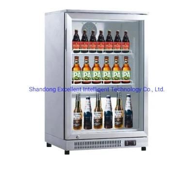 Upright Glass Door Mini-Fridge Beverage/Frozen Food Freezer Cabinet