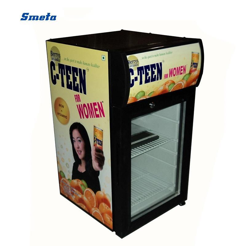 1.4cuft 40L Aluminium Cheap Display Refrigerator Glass Display Showcases with Top Light