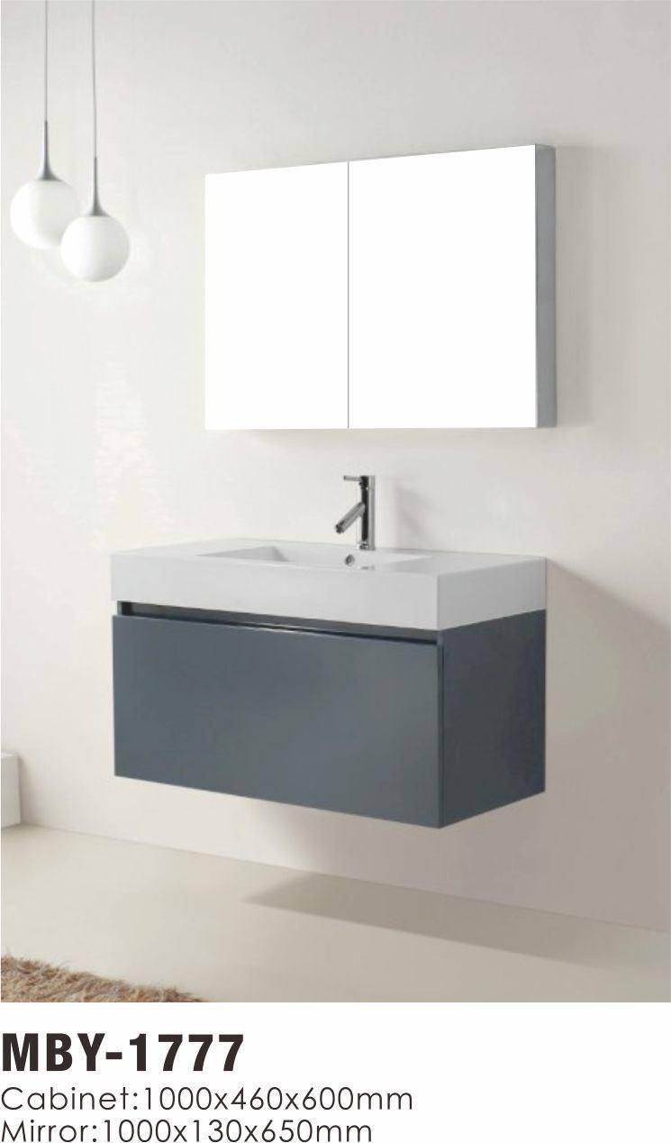 Hotel European Modern Wall-Hung Cabinet with LED Mirror