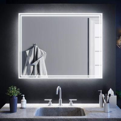 Sally Mirror Glass Luxury Interior Mirror U L CE 500 X 700 mm Wall Mounted LED Bathroom Mirror with Lights