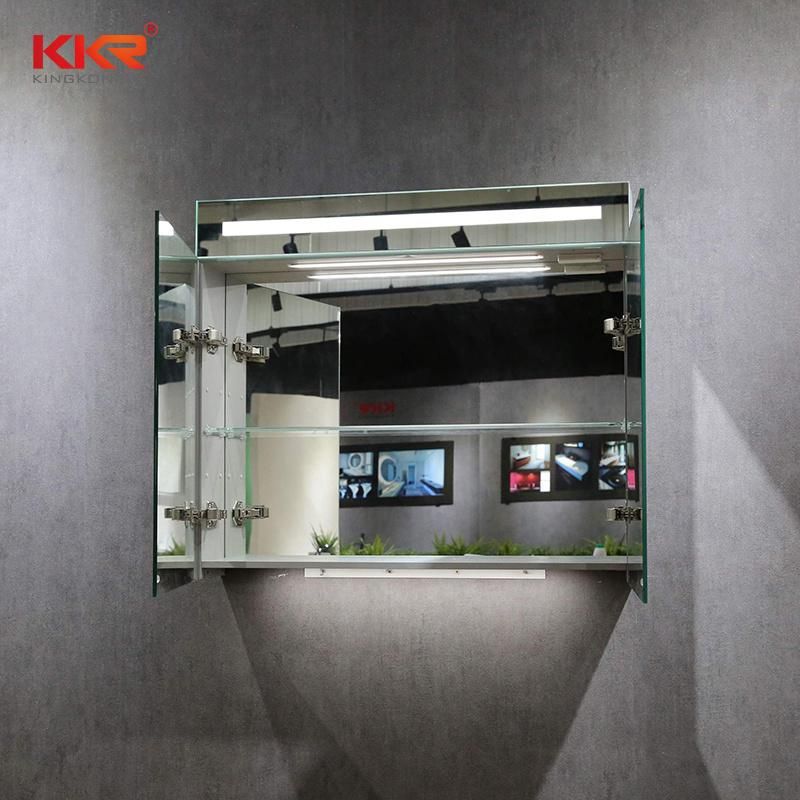 Vanity Bathroom Wall Mounted Defog Makeup Glass LED Mirror