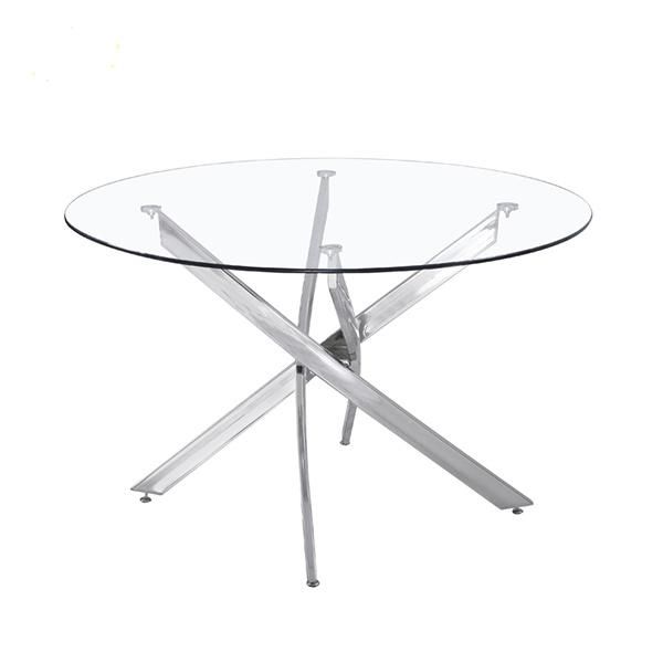 Modern Wholesale Tempered Glass Tops Dining Chair Table