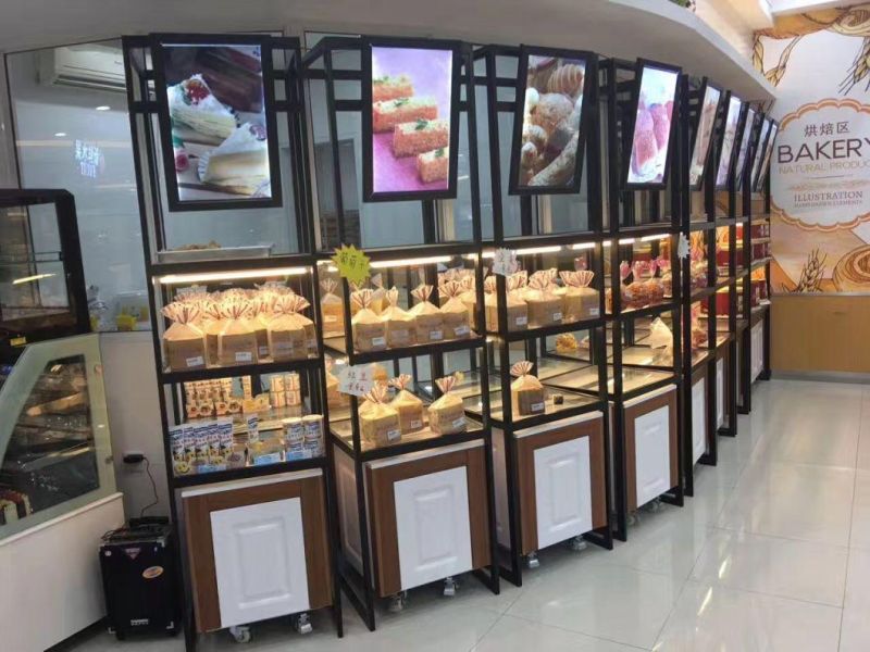 Hot Sell Glass Bakery Display Counters Cabinets for Bread Shop Wisda Display