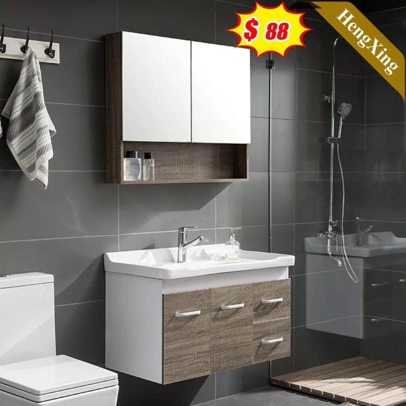 Luxury Newest Design Stylish Hot Sell Glass Basin Bathroom Cabinet with Mirror