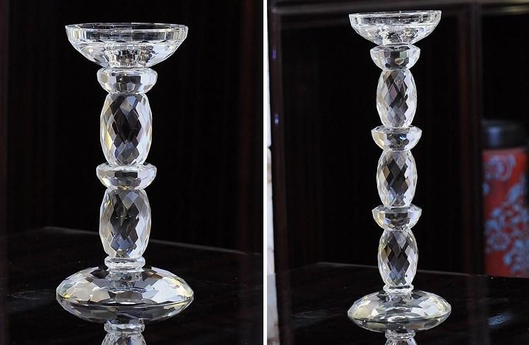 Elegant Eurpean Crystal Glass Candleholder for Decoration