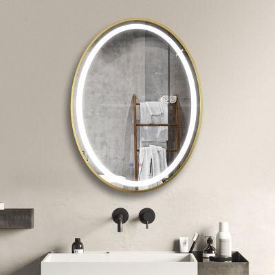 Wholesale Aluminum Frame Wall Mirror LED Bathroom Mirror with Defogging